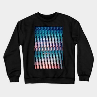 Pink/Blue Glitch #1 - Contemporary Exclusive Modern Design Crewneck Sweatshirt